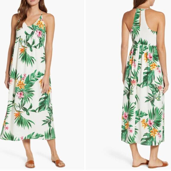 Gibson x Hi Sugarplum! Palm Springs Tropical Festival Maxi Dress Size S - Picture 4 of 12